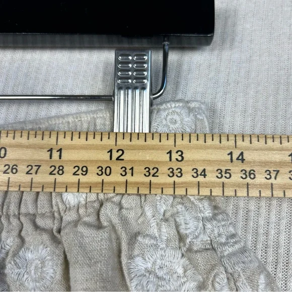 Abercrombie & Fitch Linen Blend Embroidered Pull On Shorts MEDIUM - Picture 13 of 16